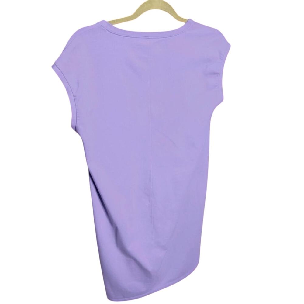 Eileen Fisher Light purple Cap-Sleeve Crewneck Top
